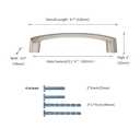 10 Pack 4 Inch(102mm) Kitchen Cabinet Handles Brushed Satin Nickel Cabinet Pulls Kitchen Cabinet Hardware Drawer Pulls for Dresser Cupboard Wardrobe