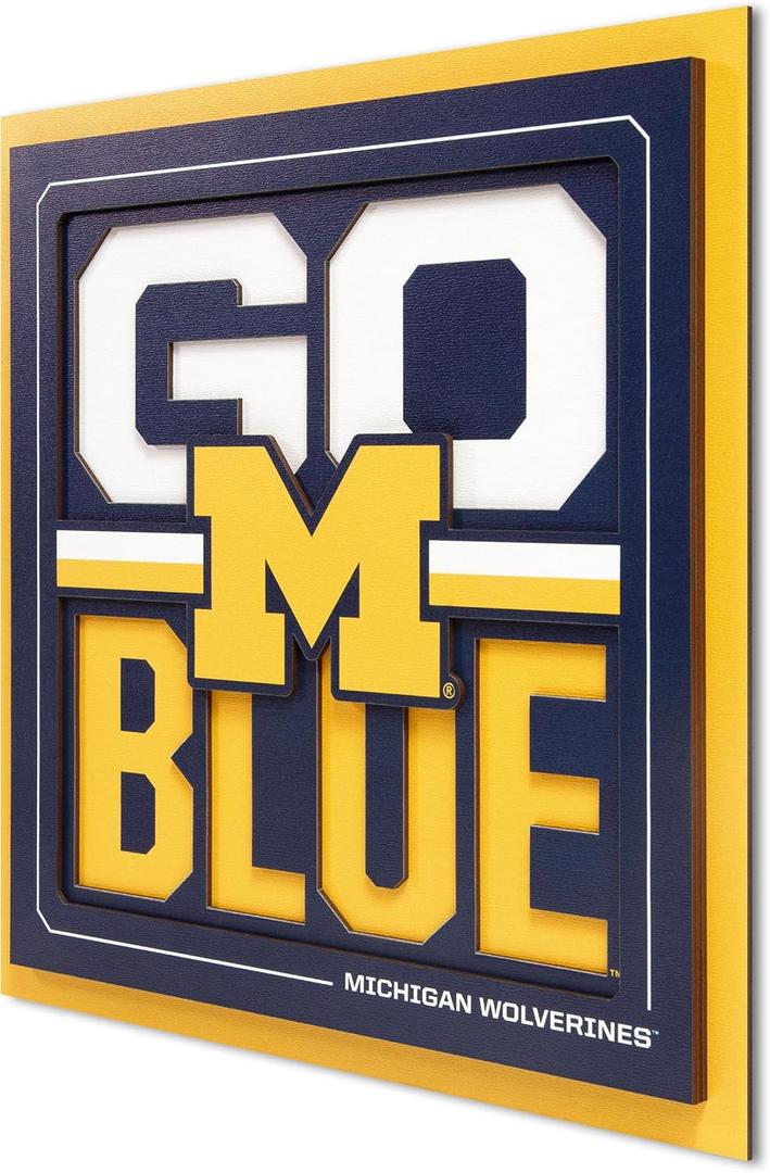 YouTheFan NCAA Michigan Wolverines Slogan Series 3D Wall Art