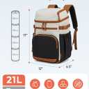 TOURIT Backpack Cooler Leak Proof 28 Cans Cooler Backpack Insulated Waterproof Cooler for Men and Women, Picnic, Hiking, Work, Trip, 12" x 6.5" x 17"
