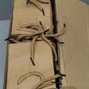 Sherr 100 Pcs Mini Gift Bags Bulk, 4 x 2.75 x 4.5 in Paper Bag with Tag, Extra Small Paper Gift Boxes with Handles for Birthday, Valentines Party Favor, Wedding, Small Business, Spring(Brown)