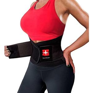 POHL SCHMITT FitCurve Waist Trainer and Trimmer Sweat Belt and Belly Band for Weight Loss, Workouts, Fitness and Lumbar Back Support, for Men and Women, Black, Small