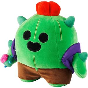 P.M.I. Brawl Stars Plush | 6-Inch Soft & Collectible Stuffed Toy | Plushie of Spike, Crow, Shelly, or Poco (Random) | Official Licensed Brawler Plush Gift for Fans & Kids