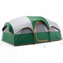 OLIXIS 8 Person Camping Tent, Tool-Free Setup Family Tent, 78.7in Tall Double Layer Waterproof, Portable with Carry Bag for Outdoor Trips, Backpacking, Hiking, Green