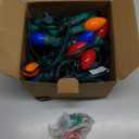 C7 Vintage Christmas String Lights with 27 Multicolor Ceramic Bulbs, 25FT Hanging Outdoor & Indoor String Lights for Christmas Tree Patio Roofline Decoration (Green Wire)