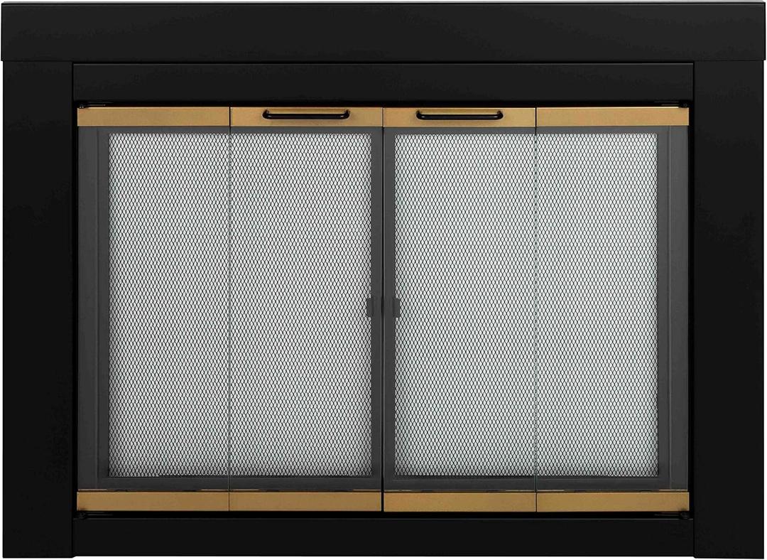 Pleasant Hearth Arrington Small Glass Fireplace Doors AR-1020