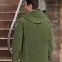 CRYSULLY Men's Tactical Front Zip Fleece Lining Hunting Mountaineering Jackets Windbreaker Coat Army Green, XL