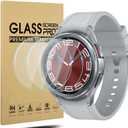 Suoman 4-Pack for Samsung Galaxy Watch 6 Classic 43mm Screen Protector, [Anti-Scratch] 2.5D 9H Ultra-thin Tempered Glass Screen Protective Film