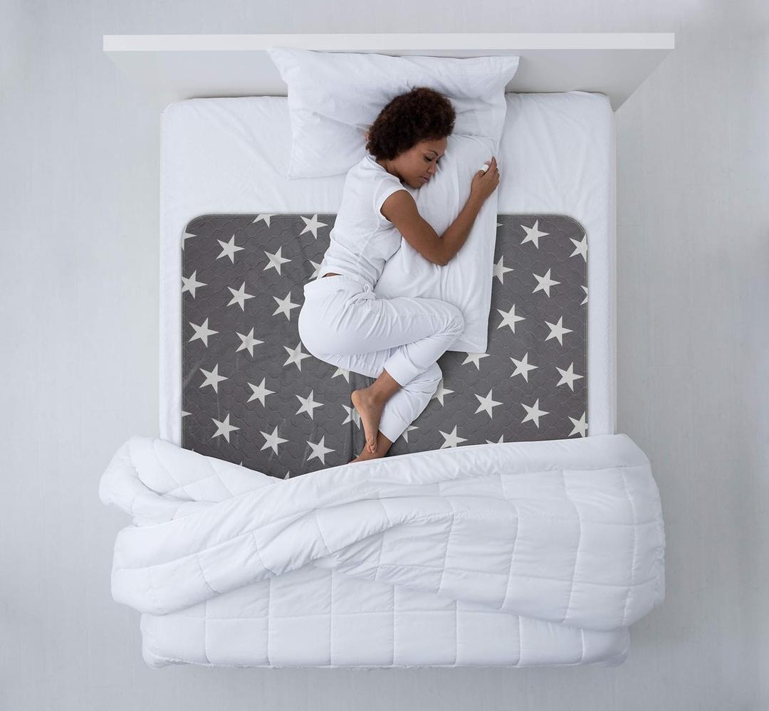 Neuma Design Bed Pads for Incontinence - 52 x 34 Large Reusable Washable Waterproof Mattress Protector - Pee Pad for Adults, Seniors, Kids, Hospitals, Pets - Durable Underpads (2 Pack)