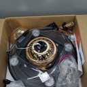 36'' Fandelier Ceiling Fans with Light, Gold Retractable Crystal Chandelier Fan, Reversible, Remote Control, Dimmable Ceiling Light Kits for Dining Living Room, Bedroom