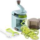 Ourokhome Vegetable Spiralizer Zucchini Noodles Maker  4 Built-in Spiral Slicer Blade for Veggie Spaghetti Paste (Teal)