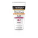 Neutrogena Clear Face Sunscreen Lotion for Acne-Prone Skin, Broad Spectrum SPF 30 Facial Sunscreen for Oily Skin, Fragrance- & Oxybenzone-Free Water Resistant, 3 fl. oz
