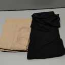 WEGITCS 2 Pairs 15-20 mmHg Compression Pantyhose for Women, Closed Toe Compression Stockings, Waist High Opaque Compression Tights for Varicose Veins, Swelling, Teacher, Doctor, M/L