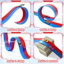 Flexible Race Track Toys for Kids, 15 Ft Flex Tracks Starter Set with Strong Suction Cups - Compatible with Hot Wheels and Diecast 1/64th Cars, Rolls up Portable Race Car Ramp Track (Blue Red)