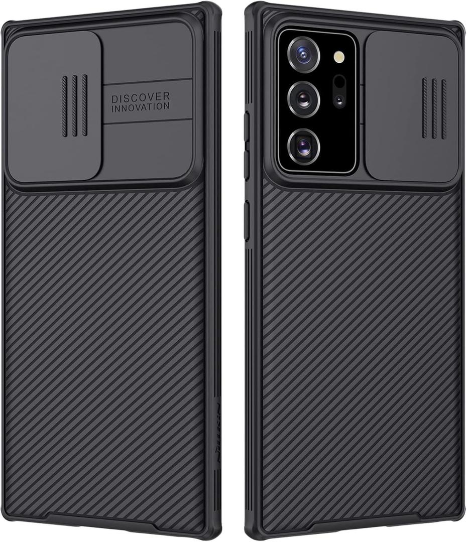 Nillkin Samsung Galaxy Note 20 Ultra Case, Slim Note 20 Ultra Protective Case with Slide Camera Cover Hard PC and TPU Ultra Thin Anti-Scratch Phone Case for Galaxy Note 20 Ultra 5g 6.9'' Black