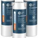 Crystala Filters XWF Replacement for GE XWF Refrigerator Water Filter Pack of 3 (Not XWFE)