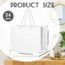 Fainne 24 Pcs White Mini Gift Bags with Handle Gift Card Bags Bulk Extra Small Paper Party Favor Boxes Tiny for Mother's Day Wedding Baby Shower Birthday Wrapping Supplies, 7.4 x 5.1 x 2.3 Inch