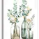 Art Knitting Paint by Number for Adults Beginner Students Kids, Gift Choice, DIY Acrylic Painting for Room Décor Canvas (Flowers in The Bottles A- 16x20 roll), Pack Of 2