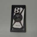 OATSBASF X Case for iPhone 16 Pro 6.3, with Kickstand 360 Rotatable Magnetic Stand, Frameless Slim Shockproof Protective Metal Bumper Phone Case, Black