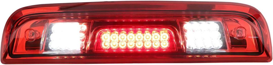 Tresound LED Third Brake Cargo Light for 2014-2018 Chevy Chevrolet Silverado & GMC Sierra 1500 2500HD 3500HD Rear High Mount Stop Lamp Red Lens Chrome Housing