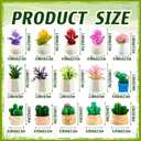 Threehoney 30 Pcs Miniature Dollhouse Plants Accessories Mini Artificial Potted Flower Tiny Resin Greenery Cactus Figurines for Doll House Gift DIY Garden Bonsai Micro Landscape Decoration(Succulents)