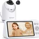 bonoch 1080p 5.5" Split Screen Baby Monitor with 2 Cameras, 7800mAh