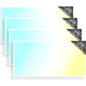4 Pack 2X4 LED Flat Panel Light Drop Ceiling Office Fixture 5 CCT 3000K-6500K Adjustable & 5 Wattage 30W-40W-50W-60W-72W Selectable, 0-10V Dimmable,LED Troffer Flat Panel Light