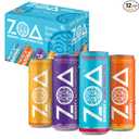 ZOA Zero Sugar Energy Drink, Fan Favorite Variety Pack, 12 Pack, 12 Fl Oz, BBD 10/14/2026