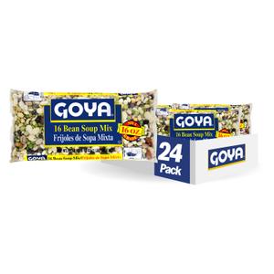 Goya Foods 16 Bean Soup Mix, Dry, 16 Ounce (Pack of 24), Best Before 02/21/2027