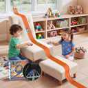 20Ft Flexible Race Track, Slot Car Race Track Set for Kids Ages 3+,Dual Racing Game 2 High-Speed Cars 1/64 Scale, w/8 Suction Cups,4 Alloy Cars Ideal Easter Birthday Gift for Boys & Girls (Orange)