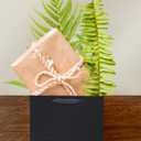 qiqee Deep Black Gift Wide Bags with Tissue Paper for Wedding, Birthday, Party Supplies-7.9"x4.3"x9.6" Small Size Cardboard Gift Bags48pcs Bags +Tissue Paper