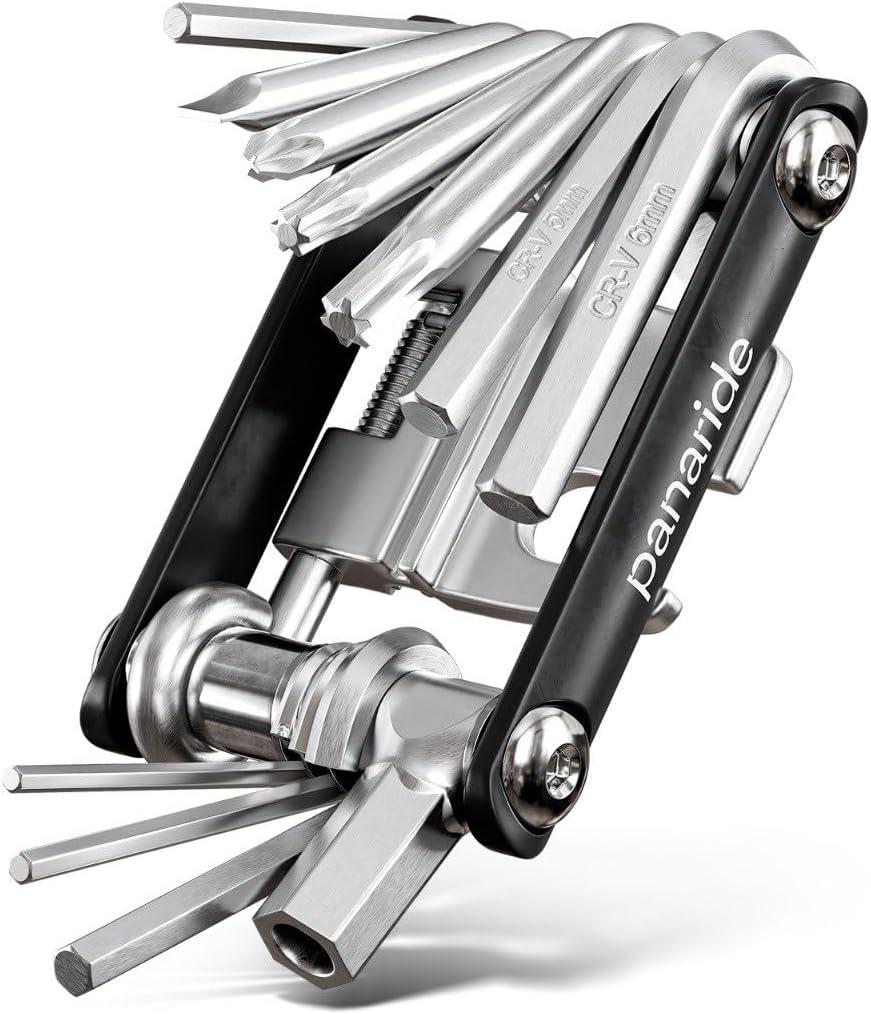 Bicycle Multi Tool with Chain Breaker 20in1 Professional Bike Repair Kit. Includes Hex, Torx T25/T30, Mavic Spoke Wrench & Valve Core Remover. Compact & Lightweight for Road, MTB & Gravel