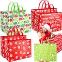 36 Pcs Extra Large Christmas Gift Tote Bags with Handles 19.69 x 7.09 x 14.96 Inches Giant Reusable Non Woven Jumbo Shopping Tote Bags Xmas Treat Wrapping Party Supplies(Snowflake)