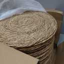 Elcoho 40 Pieces Round Woven Placemats 12 Inch Boho Rattan Placemats Farmhouse Braided Place Mats Woven Plate Chargers Rustic Wicker Table Mats for Dining Table