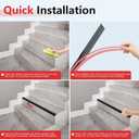 10Ft Stair Nosing Stair Edge Trim, Stair Nose, Non-Slip Self Adhesive Stair Edge Protector Suitable for Indoor/Outdoor Stairs (Black)