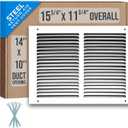 Steel Return Air Grill,Return Air Vent Cover (Duct Opening) Cold Air Return Vent Cover for Wall or Ceiling (14"W x 10"H Duct Opening)