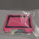 Fire HD 10 Tablet Case for Kids (2021/2023 Release, 11th/13th Generation), Oqddqo Amazon Kindle 10 Plus Case, Specially Strengthened Four-Corner Double-Layer Shock with Bracket (Rose)