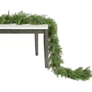 JoyHome 6FT Pine Christmas Garland Clearance, Artificail Christmas Greenery Garland, Realistic Cedar Cypress Garland for Holiday Mantel Fireplace Table Centerpiece Party Decoration