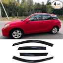 Side Window Wind Deflector fit for 2003-2008 Toyota Matrix E130 / Pontiac Vibe,4pcs Outside Mount Style Sun Rain Guards Set,Dark Smoke Nice Window Visor 94455