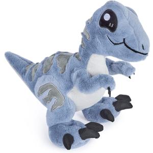 TCBunny Baby Dinosaur 12" Bedtime Stuffed Animal Plush Toy, Kid's Gifts for Boys, Girls, Birthday, Valentine, Christmas (Veliciraptor) (Blue)