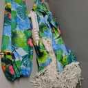 AMMSUN 6.5ft Heavy Duty HIGH Wind fringe Beach Umbrella with sand anchor Vent Tilt Portable Sun Shelter UPF 50+ Windproof Outdoor Sunshade Umbrellas Carry Bag for Patio Garden Pool Backyard Sports