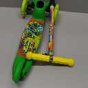 Voyager - Self Balancing Kick Scooter with Light Up Wheels, Extra Wide Deck, 3 Wheel Platform, Foot Activated Brake, 75 lbs Limit, Kids & Toddlers Girls or Boys, for Ages 3 and Up, TMNT