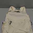 WEPOET Cute School Backpack For Girls Boys Casual College Laptop Backpack Water Resistant High School Book Bag Lightweight Simple Daypack (Beige with Green) (A7-white Green)