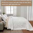 ENJOHOS Oversized King Bedspreads 128x120, California King Quilt Sets, Extra Wide Large King Size Quilts for Bed, Lightweight Reversible Microfiber 3Pieces Cal King White Coverlet