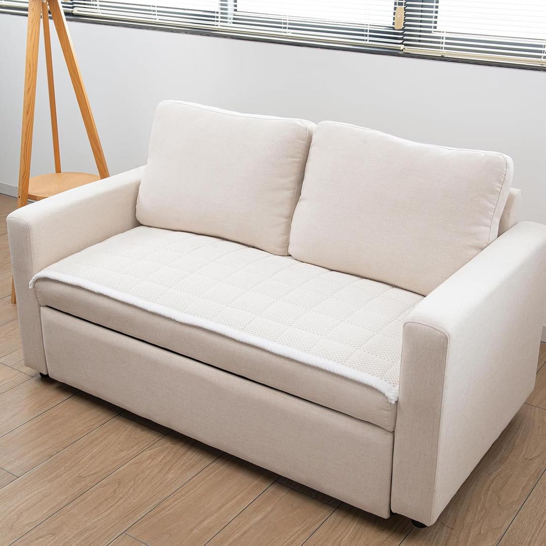 Pet Couch Covers,Couch Cover for Dogs Washable,Anti Slip Dog Sofa Covers Couch Protector Sofa Mat,Seat Cover,Dog Mat,Pet Pad for Furniture 1 Piece (White, 21''x39''/Rectangular)