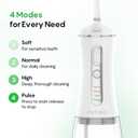 FRESKO Water Dental Flosser for Teeth, 300ML Cordless Flosser with Constant Pressure, Rechargeable Oral Irrigator Cleaner for Travel Home Use and Braces Care, IPX7 Waterproof, 5 Jet Tips