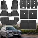Custom for 2019-2025 BMW X7 7 Seat Floor Mats 3 Rows Cargo Mats Trunk Liner and 2nd 3rd Backrest Mat for BMW X7 G07 Accessories TPE All Weather Protection (Only for 7 Seater)