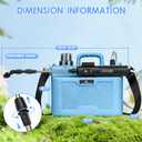 Battery Powered Sprayer 2 Gallons: Features Three-Speed Settings, Battery Indicator, Four Atomizing Nozzles, and an Extendable Spray WandIdeal for Backyard Lawn and Garden Tasks