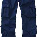 Women's Cargo Pants Quick Dry Casual Military Army Camo Combat Work Casual Pants with Pockets (4, Navy Blue)