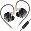 CCA Polaris 4 Tone Adjustable in Ear Monitor Headphones, High-Sensitivity Dual-Cavity Dynamic Driver IEM Earphones, HiFi Stereo Gaming Earbuds with 2pin Detachable Cable