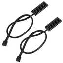 UMLIFE 2-Pack 4-Pin PWM Fan Hub - 1 to 5 Way Splitter Power Supply Cable for PC Motherboard Case Cooling - Extension Cord for ATX Computer 4-Pin and 3-Pin Fans